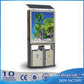 Outdoor Double Side solar powered led trash bin advertising board